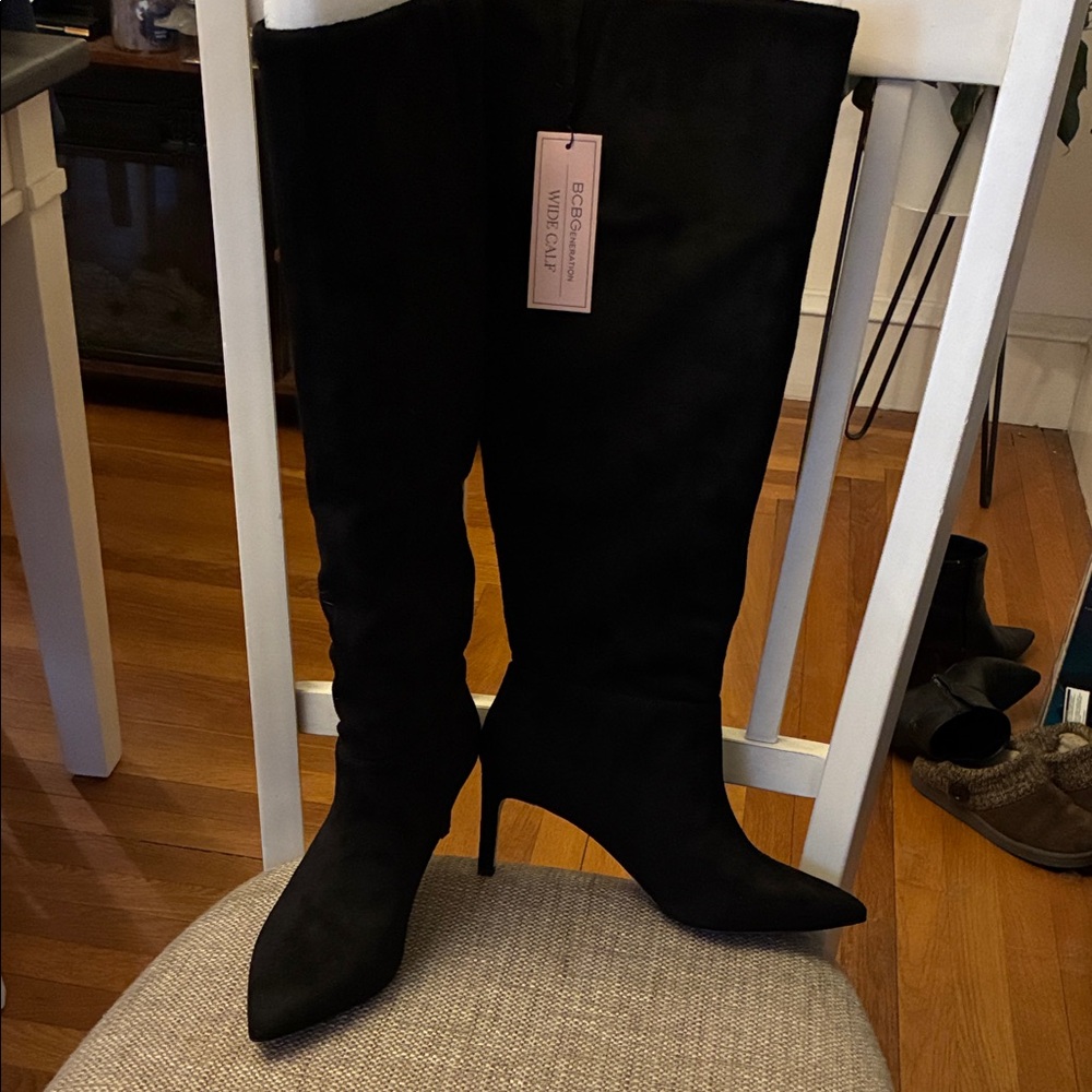 BCBGMaxAzria Sleek Black Over the Knee Boots